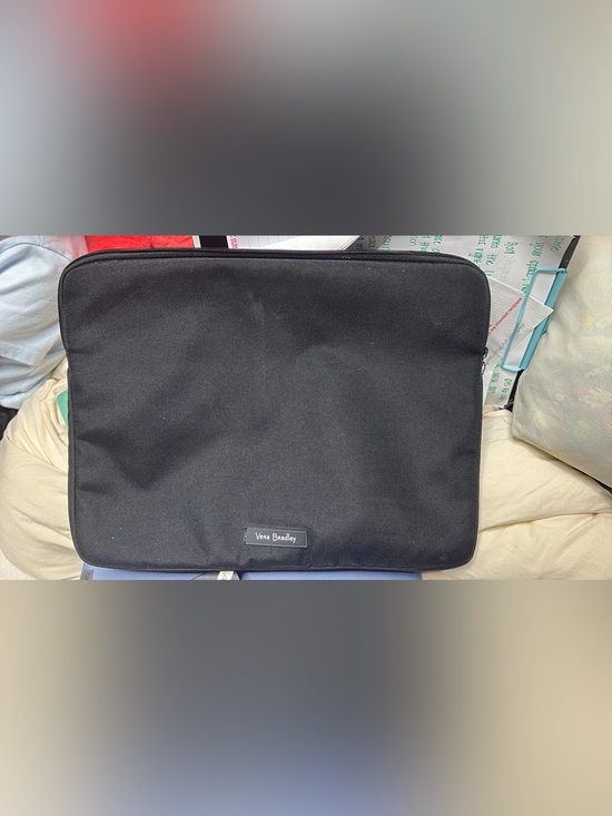 Vera Bradley Handbags - Vera Bradley Black Travel Laptop Pouch with Logo Plaque